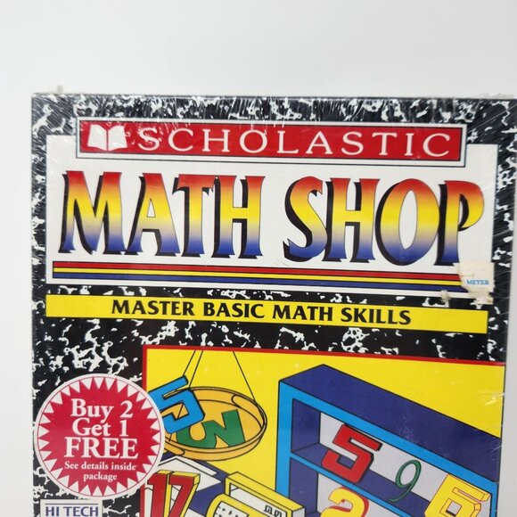 Vintage Scholastic Math Shop Sealed Master Math Skills, Floppy Disc Software - Picture 2 of 8